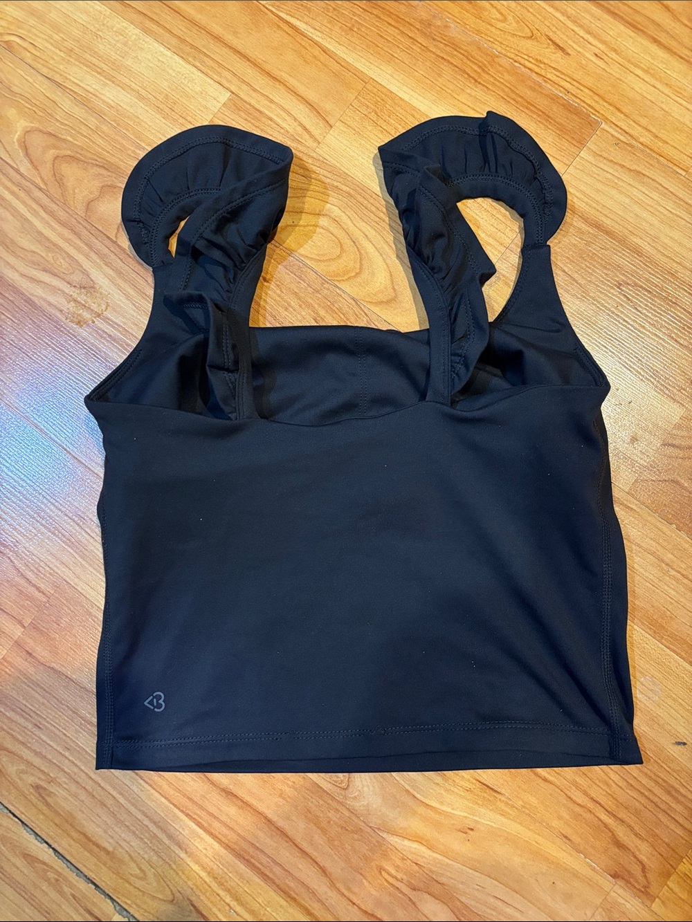 Black Ruffled Blogilates Top - Picture 4 of 6
